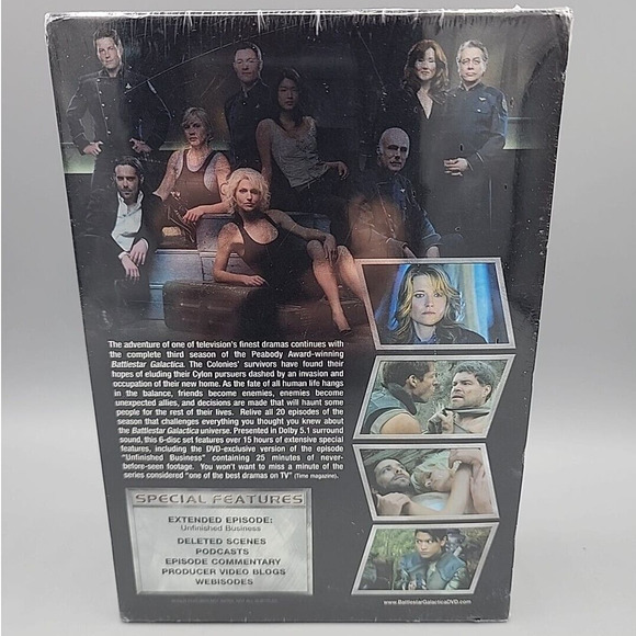 Battlestar Galactica Season Three DVD Set Sci Fi Factory Sealed New - Picture 2 of 7